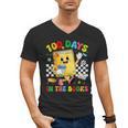 Cute 100 Days In The Books Groovy Boy Girl Teacher Men's V-Neck T-Shirt