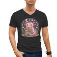 Cute Axolotl Reading Books Cozy Night Aesthetic Men's V-Neck T-Shirt Cute Axolotl Reading Books Cozy Night Aesthetic Men's V-Neck T-Shirt