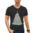 Cute Bookmas Christmas Book Tree Book Lover Teacher Men's V-Neck T-Shirt
