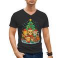 Cute Cats Reading Books Christmas Tree Men's V-Neck T-Shirt Cute Cats Reading Books Christmas Tree Men's V-Neck T-Shirt
