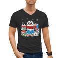 Cute Christmas A Penguin Reading Book Snowflake Hot Teacher Men's V-Neck T-Shirt Cute Christmas A Penguin Reading Book Snowflake Hot Teacher Men's V-Neck T-Shirt