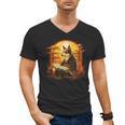 Cute Corgi Dog In Japanese Kimono With Book Men Women Girls Kids Men's V-Neck T-Shirt