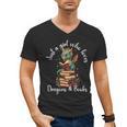 Cute Dragon Reading Book Bookworm Dragon And Books For Women Men's V-Neck T-Shirt Cute Dragon Reading Book Bookworm Dragon And Books For Women Men's V-Neck T-Shirt