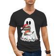Cute Ghost Holding Books Bookish Christmas Men's V-Neck T-Shirt Cute Ghost Holding Books Bookish Christmas Men's V-Neck T-Shirt