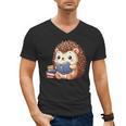 Cute Hedgehog Book Lover Readers Animal Reading Men's V-Neck T-Shirt