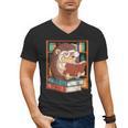 Cute Hedgehog Book Nerd Men's V-Neck T-Shirt Cute Hedgehog Book Nerd Men's V-Neck T-Shirt
