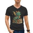 Cute Kawaii Dragon Fantasy Book Lover Book Nerd Men's V-Neck T-Shirt