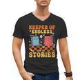 Cute Librarian Library Book Lover Keeper Of Endless Stories Men's V-Neck T-Shirt Cute Librarian Library Book Lover Keeper Of Endless Stories Men's V-Neck T-Shirt