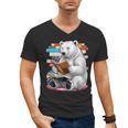 Cute Polar Bear Is Reading a Book Reading Polar Bear Men's V-Neck T-Shirt Cute Polar Bear Is Reading a Book Reading Polar Bear Men's V-Neck T-Shirt