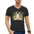 Cute Rabbit And Book Women Girls Reading Book Rabbit Lover Men's V-Neck T-Shirt