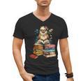 Cute Reading Chicken With Glasses Books Bookworm Reader Book Men's V-Neck T-Shirt