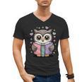 Cute Reading Owl Book Lover Teacher Librarian Bookworm Men's V-Neck T-Shirt Cute Reading Owl Book Lover Teacher Librarian Bookworm Men's V-Neck T-Shirt