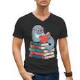 Cute Reading Seal On Books Book Lover Men's V-Neck T-Shirt Cute Reading Seal On Books Book Lover Men's V-Neck T-Shirt