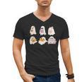 Cute Spooky Reading Book Halloween Fall Ghost Autumn Men's V-Neck T-Shirt
