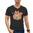 Cute Squirrel Reading A Book Lovers Anime Kawaii Women Kids Men's V-Neck T-Shirt