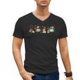 Dachshund Book Lover Reading Wiener Dog 100 Days Of School Men's V-Neck T-Shirt
