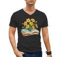 Daffodils Flowers Book Floral Men's V-Neck T-Shirt