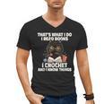 Das Ist Es Was Ich Tue Ich Lese Books Crochet And Men's V-Neck T-Shirt Das Ist Es Was Ich Tue Ich Lese Books Crochet And Men's V-Neck T-Shirt