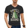 Dashing Through The Books Christmas Book Lovers Men Women Men's V-Neck T-Shirt Dashing Through The Books Christmas Book Lovers Men Women Men's V-Neck T-Shirt