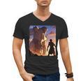 David And Goliath Bible Book Of Samuel Famous Bible Story Men's V-Neck T-Shirt