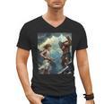 David And Goliath Bible Book Of Samuel King David Comic Men's V-Neck T-Shirt