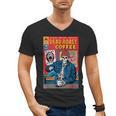 Dead Roast Coffee Comic Book Cover Style Skeleton Barista Men's V-Neck T-Shirt Dead Roast Coffee Comic Book Cover Style Skeleton Barista Men's V-Neck T-Shirt