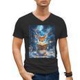 Deer Reads Book Women Girls Reindeer Men's V-Neck T-Shirt