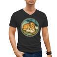 Dog Reading Book Rain Cozy Umbrella Cute Art Men Men's V-Neck T-Shirt Dog Reading Book Rain Cozy Umbrella Cute Art Men Men's V-Neck T-Shirt
