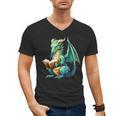 Dragon With Book Men's V-Neck T-Shirt Dragon With Book Men's V-Neck T-Shirt