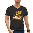 Dragon Fantasy Book Lover Bookish Reader Bookworm Wildflower Men's V-Neck T-Shirt