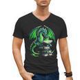Dragon Reading Books Bookworm Men's V-Neck T-Shirt Dragon Reading Books Bookworm Men's V-Neck T-Shirt