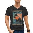 Drink Coffee Read Books Dismantle Systems Of Oppression Cat Men's V-Neck T-Shirt Drink Coffee Read Books Dismantle Systems Of Oppression Cat Men's V-Neck T-Shirt