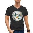 Duck Wilderness Book Reading Illustration Floral Men's V-Neck T-Shirt Duck Wilderness Book Reading Illustration Floral Men's V-Neck T-Shirt