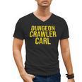 Dungeon Crawler Carl Yellow Text Logo LitRPG Series Book Men's V-Neck T-Shirt Dungeon Crawler Carl Yellow Text Logo LitRPG Series Book Men's V-Neck T-Shirt