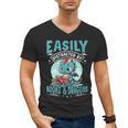 Easily Distracted By Books And Dragons Nerds Men's V-Neck T-Shirt