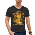 Easily Distracted By Cats And Books Cute Cat Book Lover Men's V-Neck T-Shirt Easily Distracted By Cats And Books Cute Cat Book Lover Men's V-Neck T-Shirt