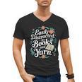 Easily Distracted By Yarn And Books Men's V-Neck T-Shirt