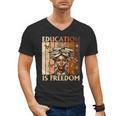 Education Is Freedom Teacher Books Black History Women Men's V-Neck T-Shirt