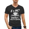 EMC2 Energy Milk x Coffee Science Book Math Lover Men's V-Neck T-Shirt