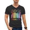 Equality Books Peace Love Compassion LGBT Gay Lesbian Pride Men's V-Neck T-Shirt Equality Books Peace Love Compassion LGBT Gay Lesbian Pride Men's V-Neck T-Shirt