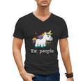 Ew People Unicorn Lover Introvert Rainbow Unicorn Men's V-Neck T-Shirt