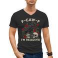 F-CAW-F I'm Reading Crow Book Lover Introvert Meme Men's V-Neck T-Shirt