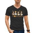 Fall Goose Reading Book Teacher Autumn Pumpkin Cozy Season Men's V-Neck T-Shirt