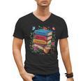 Fantasy Drama Tragedy Books Subtle Reader Librarian Flower Men's V-Neck T-Shirt Fantasy Drama Tragedy Books Subtle Reader Librarian Flower Men's V-Neck T-Shirt