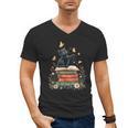 Fantasy Drama Tragedy Reading Lover Book Cat Humor Men's V-Neck T-Shirt