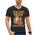 Floral Cow Reading Pun Just One More Chapter Cozy Book Lover Men's V-Neck T-Shirt Floral Cow Reading Pun Just One More Chapter Cozy Book Lover Men's V-Neck T-Shirt