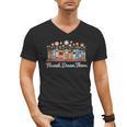 Flourish Dream Thrive Floral Books For Book Lovers Men's V-Neck T-Shirt