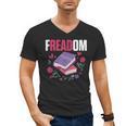 Freadom Anti Ban Books Freedom To Read Book Reading Men's V-Neck T-Shirt Freadom Anti Ban Books Freedom To Read Book Reading Men's V-Neck T-Shirt