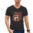 Fully Booked For Christmas Cozy Holiday Books Winter Reading Men's V-Neck T-Shirt