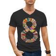 Fun 8th Birthday Books Themed 8 Years Old Boys Kids Girls Men's V-Neck T-Shirt Fun 8th Birthday Books Themed 8 Years Old Boys Kids Girls Men's V-Neck T-Shirt